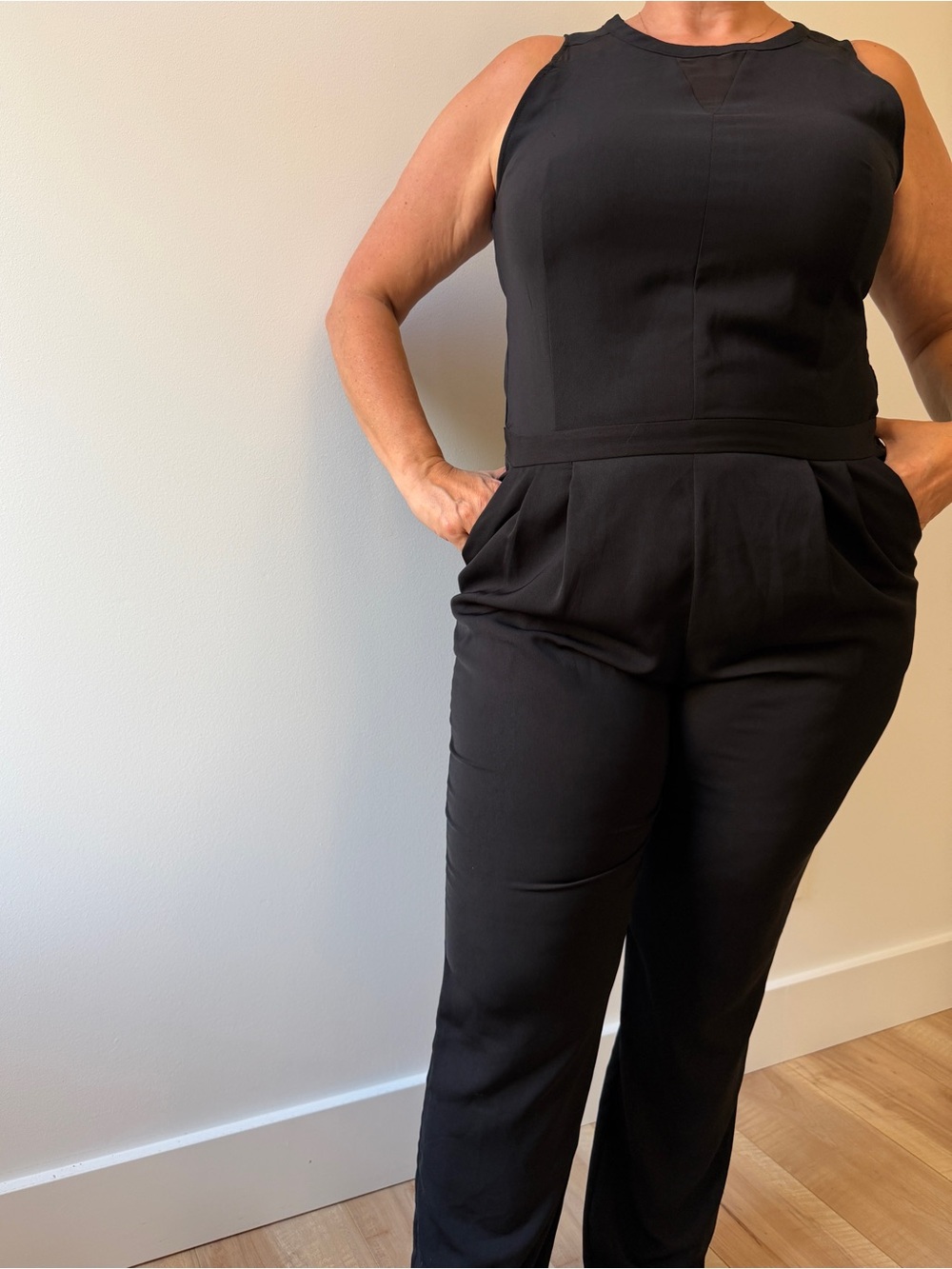 Massimo Black Sleeveless Jumpsuit with Pockets